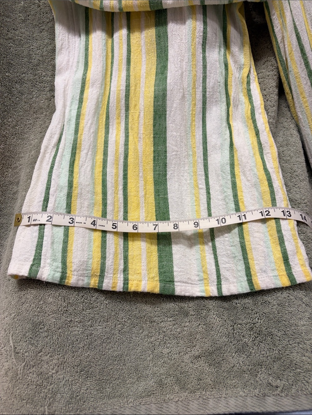 Wonderly Striped Wide-Leg Pants in Yellow, Green & White - Picture 2 of 5